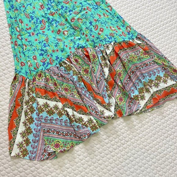 NWT ANTHROPOLOGIE Kachel Mixed Print Wrap Midi Dress - Assorted, Size 10 - Picture 9 of 11